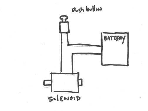 Diagram of how to wire up the solenoid