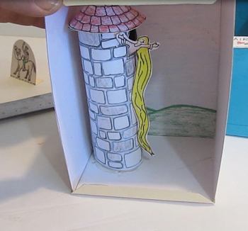 Glue tower into box