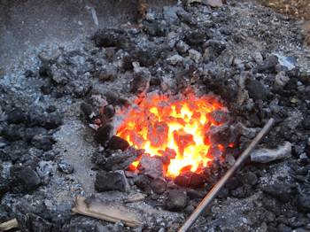 firepot with Bituminous coal 