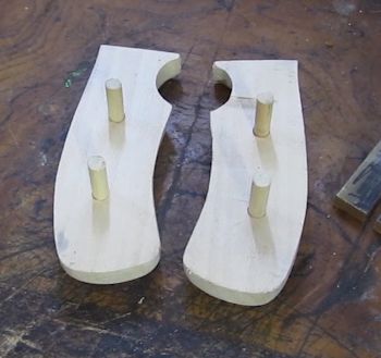 The wooden handles