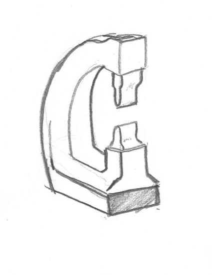 Drawing of a fullering tool