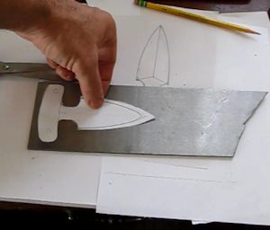 Glue template to steel