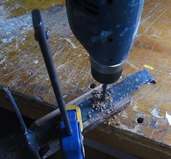 Drill handle wood