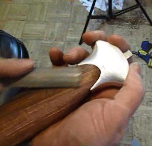 Finishing the handle