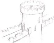castle tower and wall
