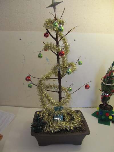 Christmas bonsai tree