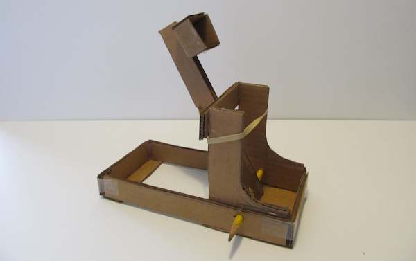 The cardboard catapult