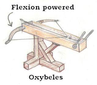 Oxybeles catapult drawing