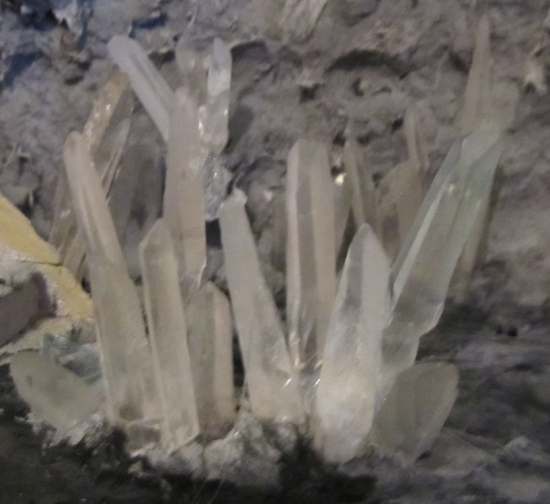 The crystals in the cave