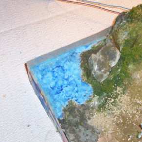 the water wall on the diorama