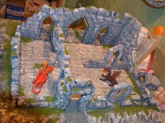 The medieval ruins diorama