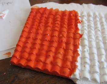 Paint a base coat of orange