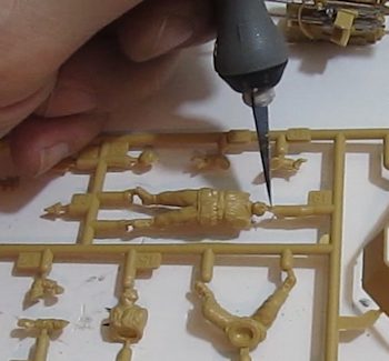 Removing the parts from the sprue