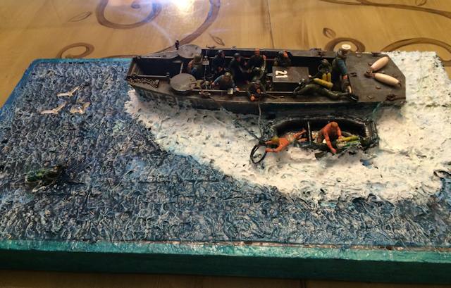 The completed frogmen diorama
