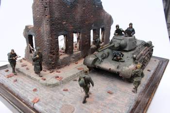 Angle view of the diorama