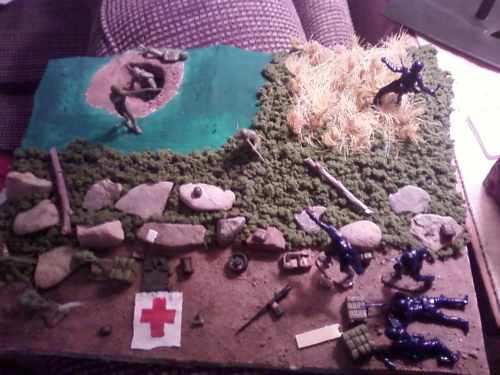 World War 2 Diorama over head view