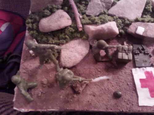 Close up of a World War 2 Diorama