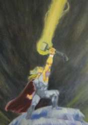 Oil Painting of Thor