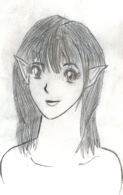 An elf uncolored