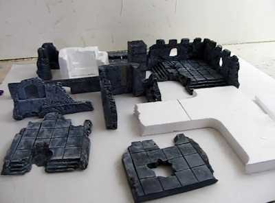 Various dungeon pieces and tiles