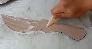 Squeeze out the excess glue