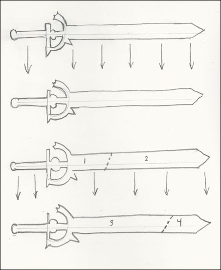How to make a paper sword step by step