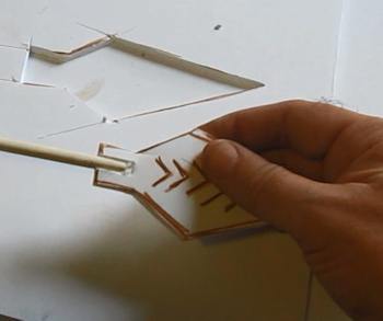 Glue the arrow parts together