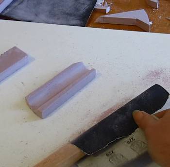 Sand the pieces using a dowel