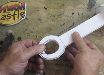 Glue pommel onto handle