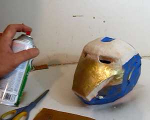 Paint the gold face section