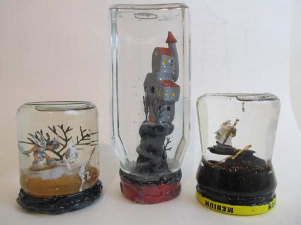 Three Snow Globes