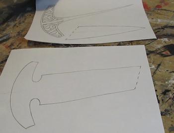 Cut out template pieces