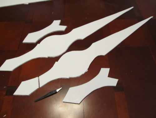 The cut out pieces