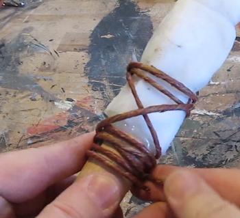 Wrap with rustic wire