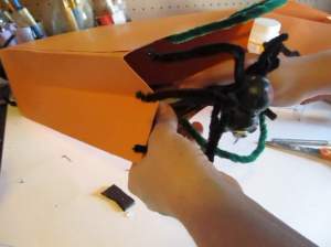 Tape spider into bag
