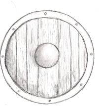 Wooden Medieval Shield Drawing