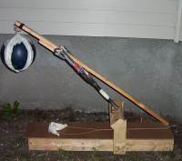 The bicycle wheel and bowling ball trebuchet