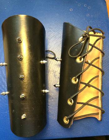 The completed vambraces