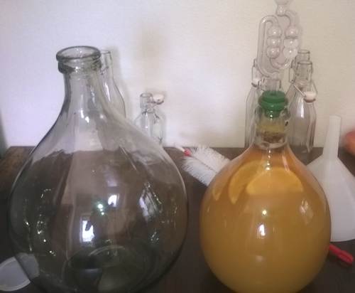 Mead in an unusual carboy