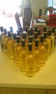 Lots of bottles of home made mead