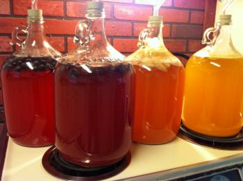Four batches of mead