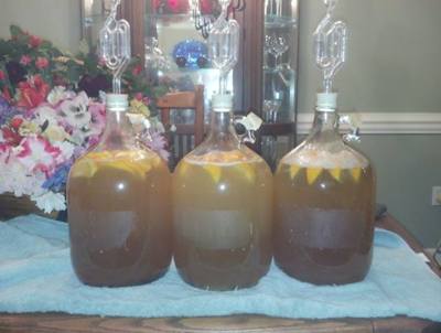 Three batches of mead