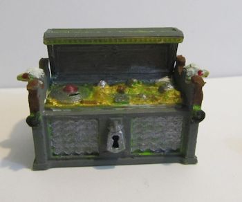 Painted miniature treasure chest