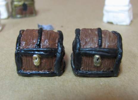 The completed treasure chests