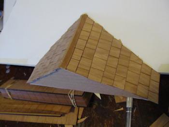 The shingled small roof