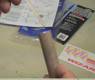 Apply glue to the inside of the tube