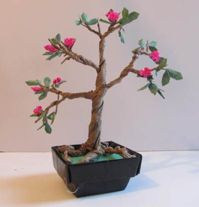 The origami bonsai tree