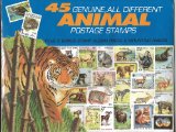 45 Genuine Postage Stamps Assortment - Animals