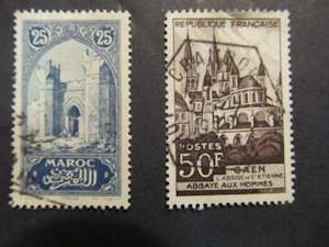 Foreign country castle stamps
