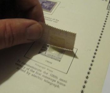 A hinged stamp